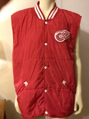 Vintage Hockey Retro Mitchell & Ness NHL Detroit Red Wings Men's Nylon Vest 5XL • $49.99