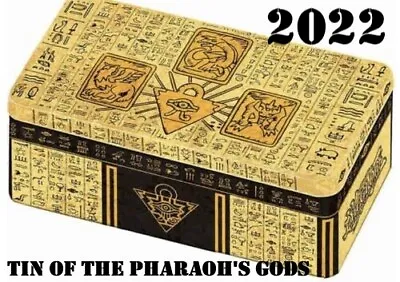 Yugioh 2022 Empty Collectors Tin Of The Pharaoh's Gods - Great For Card Storage! • £2.45