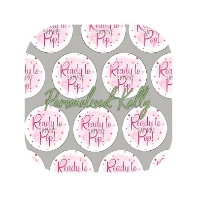 24x READY TO POP! Baby Shower Party Thank You STICKERS LABELS Pink • £2.50
