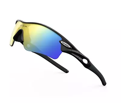 RIVBOS Sports Sunglasses-5 Interchangeable Lenses For Ultimate Vision And Style • $20.99