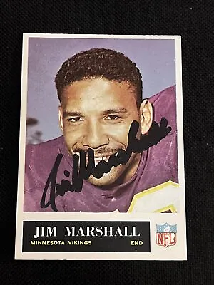 Jim Marshall 1965 Philadelphia Signed Autographed Card #107 Minnesota Vikings • $34.95
