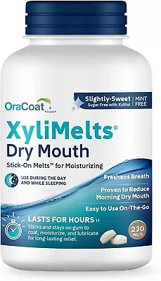OraCoat XyliMelts Dry Mouth Relief Oral Adhering Discs Slightly Sweet-Au • $185.75