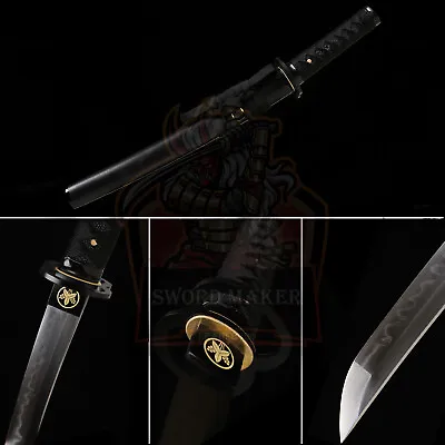 20'' Tanto T10 Steel Clay Tempered Japanese Samurai Short Sword Real Hamon  • $89.99