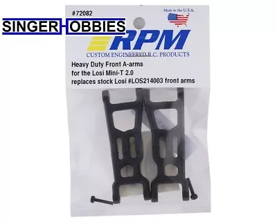 RPM 72082 Losi Mini-T 2.0 Heavy Duty Front A-Arms (Black) HH • $11.49