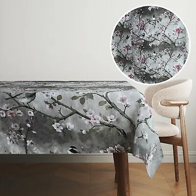 £5.95 • Buy Floral Blossom Designer Table Cloth Wipe Clean Vinyl Table PVC Cover Protector