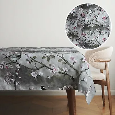 £5.95 • Buy Floral Blossom Designer Table Cloth Wipe Clean Vinyl Table PVC Cover Protector