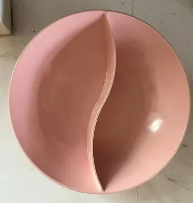 Vintage Windsor Melmac Bowl Pink Colored Divided Serving Dish Melamine USA  • $22.48