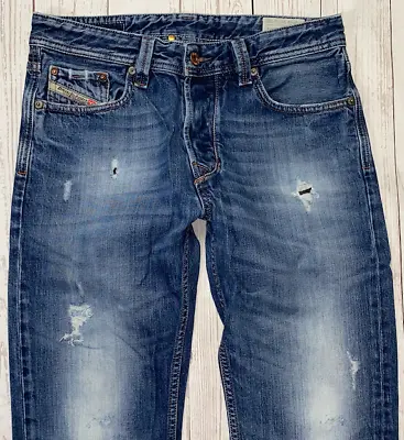 £58.99 • Buy Mens DIESEL Larkee-T Jeans W28 L30 Blue Regular Straight Wash 008B9 🇮🇹