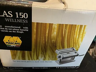 $39 • Buy Marcato Atlas 150 Wellness Pasta Maker Hand Crank Machine Stainless Steel Italy