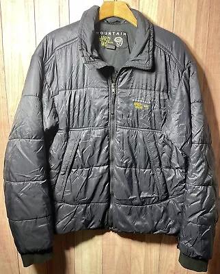 Mountain Hardwear Jacket Men’s Medium Black Down Puffer Flaws Holes Rips • $17.99