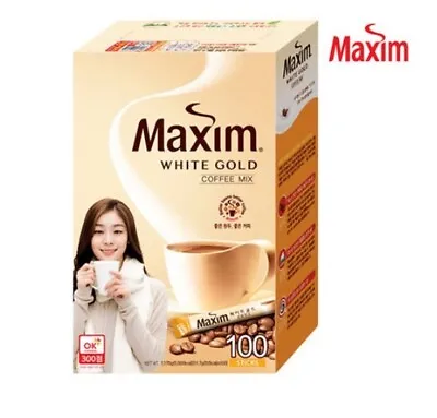 Korea Maxim White Gold Instant Coffee Mix 100 Sticks 1Box  • $66.98