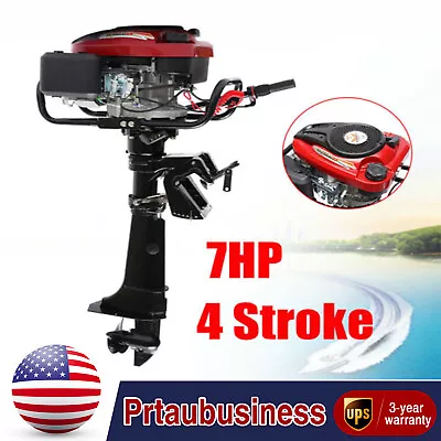 7HP 4-Stroke Outboard Motor Boat Engine W/ Air Cooling System Long Shaft 196CC • $529.15