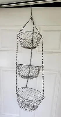 3 Tier Hanging Fruit Basket Vintage  • $48