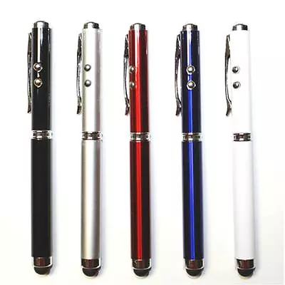 2X 4-in-1 Ballpoint Pen + Stylus + Pointer + LED For IPad IPhone IPod Tablet PC • £7.48