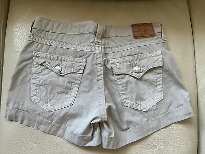 Women's TRUE RELIGION Jayde Beige CUFFED SHORTS  Size 28 • $14.99