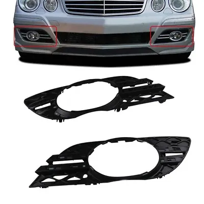 Front Bumper Fog Light Cover Side Grille Bezel For Benz E-CLASS W211 2007-2009 • $37.77