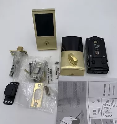 Baldwin 8225.044.ZW Touchscreen Minneapolis Z-Wave Deadbolt Brass (For Parts) • $99.99