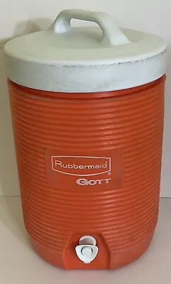 Rubbermaid Vintage Orange GOTT 2 Gallon Water Cooler With Faucet • $25.99