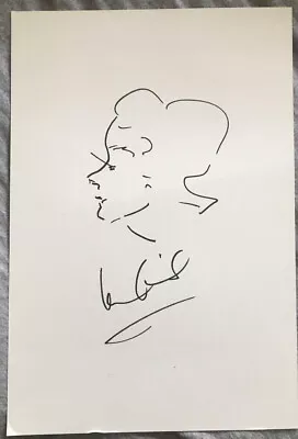 MAUREEN O’SULLIVAN ORIGINAL DRAWING Hand Signed Autographed 7 X 11 W/COA TARZAN • $450