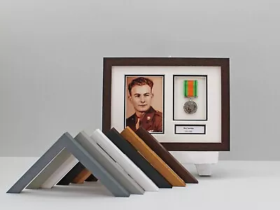 Personalised Military Medal Display Frame For One Medal & A 6x4  Photo.A4.(112a) • £29