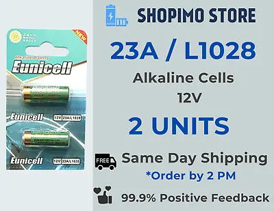 2 X 23A 12v MN21 LRV08 1181A Batteries Doorbell Chime Alkaline Eunicell Battery • £2.99