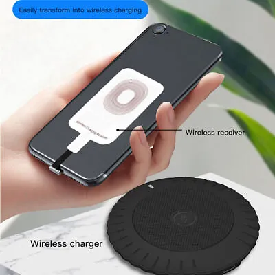 Wireless Charger Receiver Charging Adapter Card For IPhone / For Android Type C • £4.07