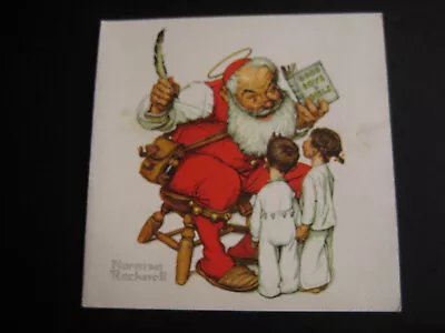 Vintage Greeting Card Norman Rockwell CHRISTMAS Santa's Visitors • $3.50