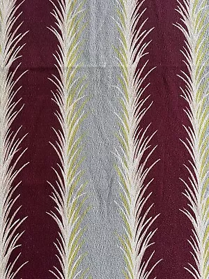 Beautiful Vintage 1940's Whispy Feather   Barkcloth Fabric 48 X 42  • $51.11