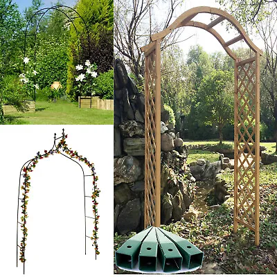 Garden Arch Rose Arch Plant Growing Support Archway Flower Trellis Climber • £12.99