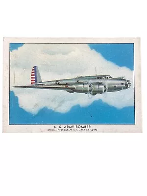 Vtg Wings Cigarettes Card #3 B-17 Military Bomber Airplane No Letter Series T87 • $20.26