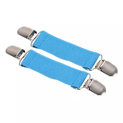 Mitten Clips 2Pcs Elastic Glove Buckle Clip With Double Metal Clamp Light Blue • $6.83
