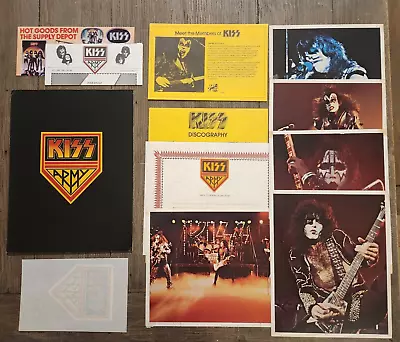 KISS Army Kit Fall 1977 Photos Iron On Certificate Merch Forms Folder Newsletter • $250