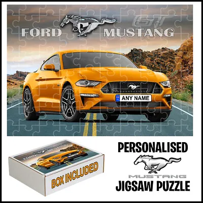 Personalised Ford Mustang GT Car Jigsaw Puzzle- Add Any Name • £11.99