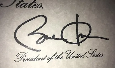 President Barack Obama Signed Letter CLEAN ARMED FORCES APPRECIATION WHITE HOUSE • $99.99