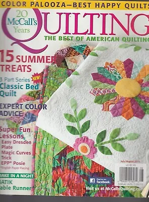 McCall’s Quilting July August 2016  Color Advice/Batik Table Runner/Summer Treat • $7.99