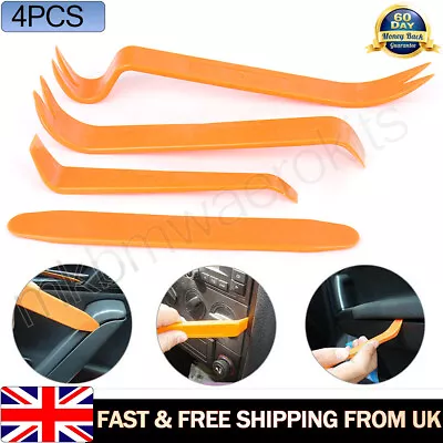 4x Car Trim Removal Tool Kit Panel Door Pry Dash Plastic Interior Radio Clip Set • £2.45