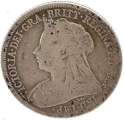 Great Britain 1900 Silver One  Shilling Queen Victoria Coin KM#780 • $29.95