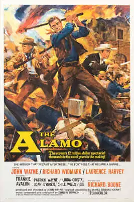 1960 THE ALAMO WITH JOHN WAYNE VINTAGE MOVIE POSTER PRINT 24x16 STYLE A • $25.95