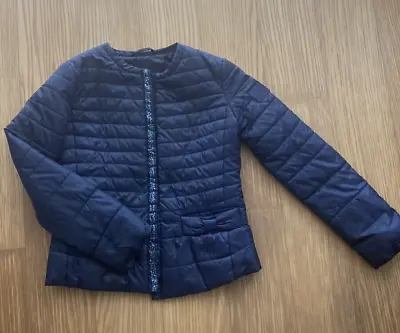 Monnalisa Girls Blue Light Jacket Coat Size 10 • $65