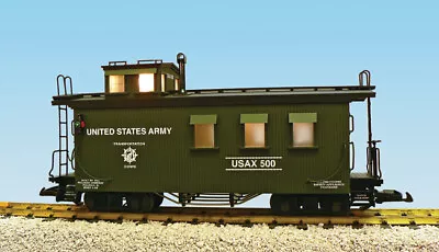 USA Trains R12024 G US Army Green Woodsided Caboose • $141.72