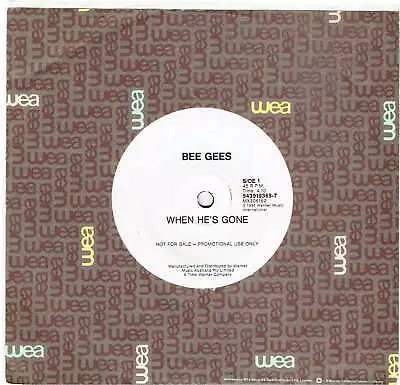 Bee Gees - When He's Gone - Rare 7  45 Promo Vinyl Record - 1991 • $14.99