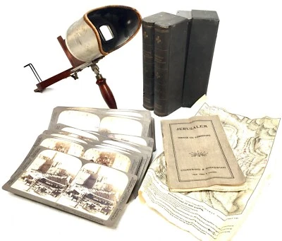 £159 • Buy Antique Stereo Viewer / Stereoscope By Underwood & Underwood & Slide Job Lot Set
