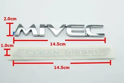  Set-Genuine-plate-logo-emblem-CLEAN-DIESEL-MIVEC-for-Mitsubishi-Triton-2018   • $25