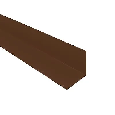 Brown 1 Metre UPVC Plastic Rigid Angle 25 X 25mm Corner Trim 90 Degree • £20.99