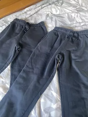 Girls M&S Black Jogging Bottoms 7-8 Years • £4