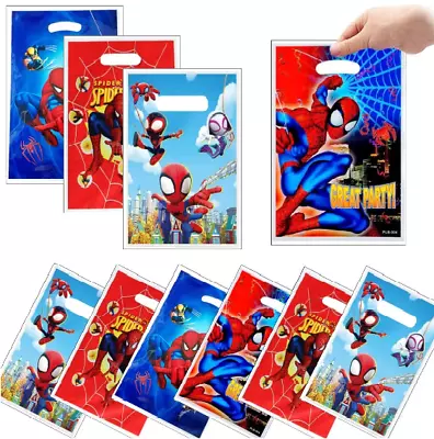 10 PARTY LOOT BAGS - SPIDERMAN - MARVEL SUPERHEROES Kids Children Boys Girls • £2.95