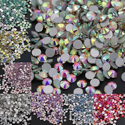 Glitter Rhinestone Crystal AB Non Hot Fix FlatBack Strass Garment Nail Art Stone • $4.90