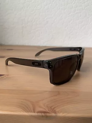 Oakley Holbrook Sunglasses New Polarized Black Lenses & Smoked Grey Clear Frame • £51