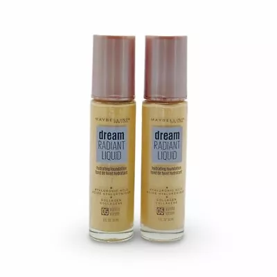 Lot Of 2 Maybelline Hydrating Foundation Dream Radiant Liquid 05 Vanilla  • $7.99