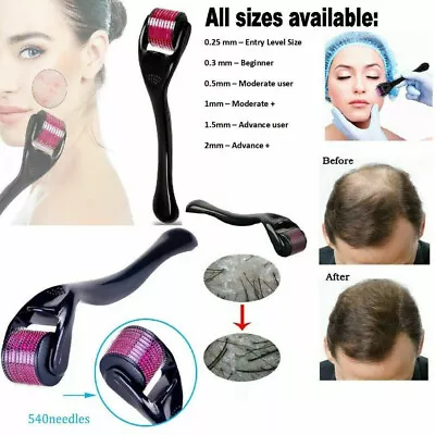 Derma Skin Roller Therapy Skin Care Beard Growth Micro Needles Roller • $8.11